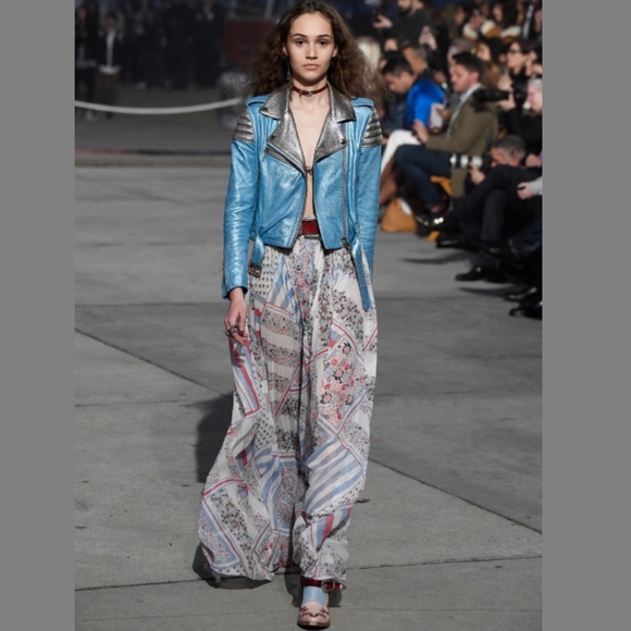 HTF Tommy Hilfiger x Gigi Hadid Pure Silk Printed Maxi Skirt NEW! - Picture 2 of 14